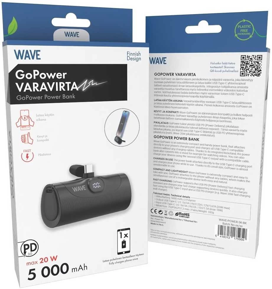 „Wave GoPower“ įkroviklis, 5000 mAh