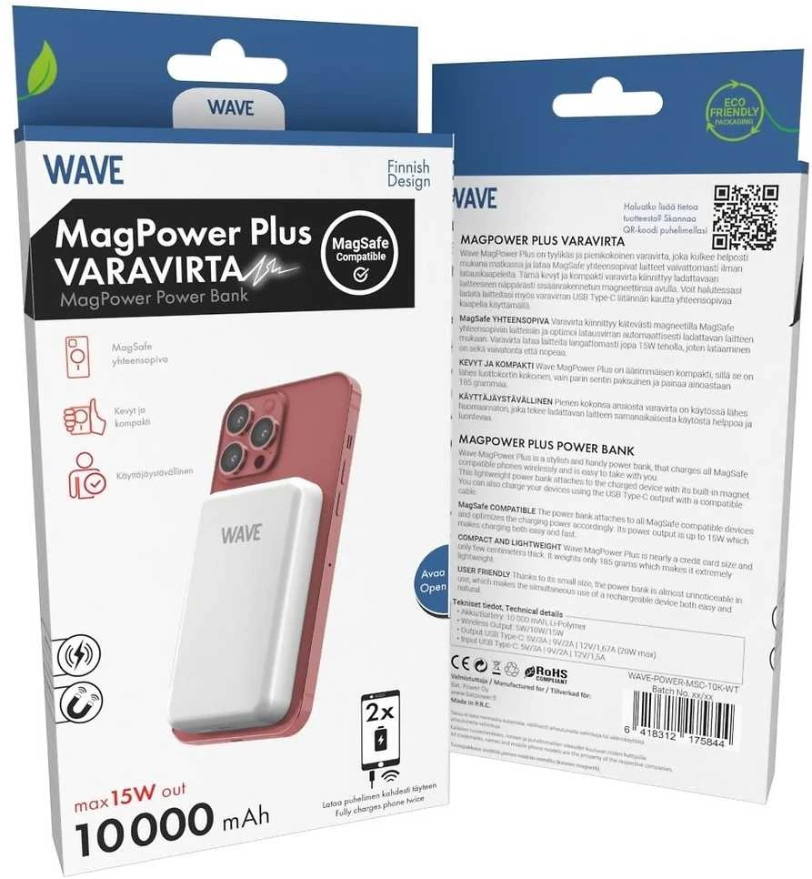 „Wave MagPower Plus“ išorinė baterija, 10000 mAh