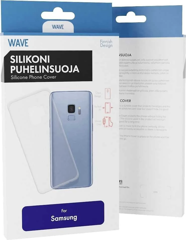 Wave silikoninis dėklas, Samsung Galaxy A41, skaidrus