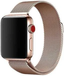 Wave Banguota plieno pinta apyrankė, Apple Watch 42 mm / 44 mm / 45 mm, rožinis auksas