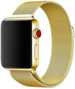 Wave Banginė plieno pintinė apyrankė, Apple Watch 42 mm / 44 mm / 45 mm, auksas