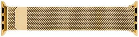 Wave Banginė plieno pintinė apyrankė, Apple Watch 42 mm / 44 mm / 45 mm, auksas
