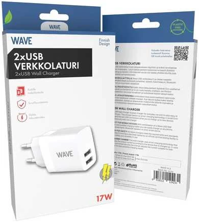 Wave 2xUSB kroviklis originalioje pakuotėje