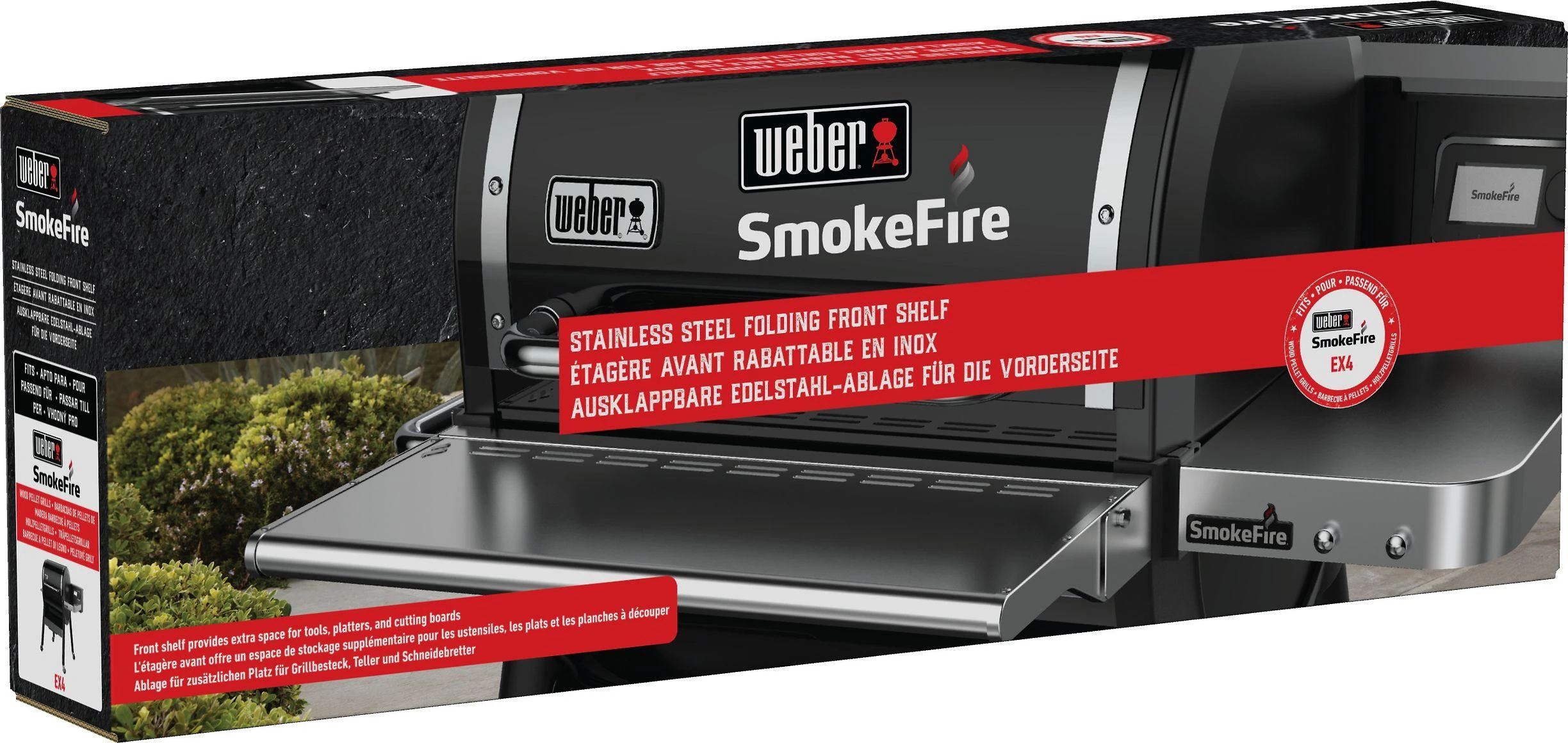 Weber SmokeFire sulankstoma priekinė lentyna pakuotėje
