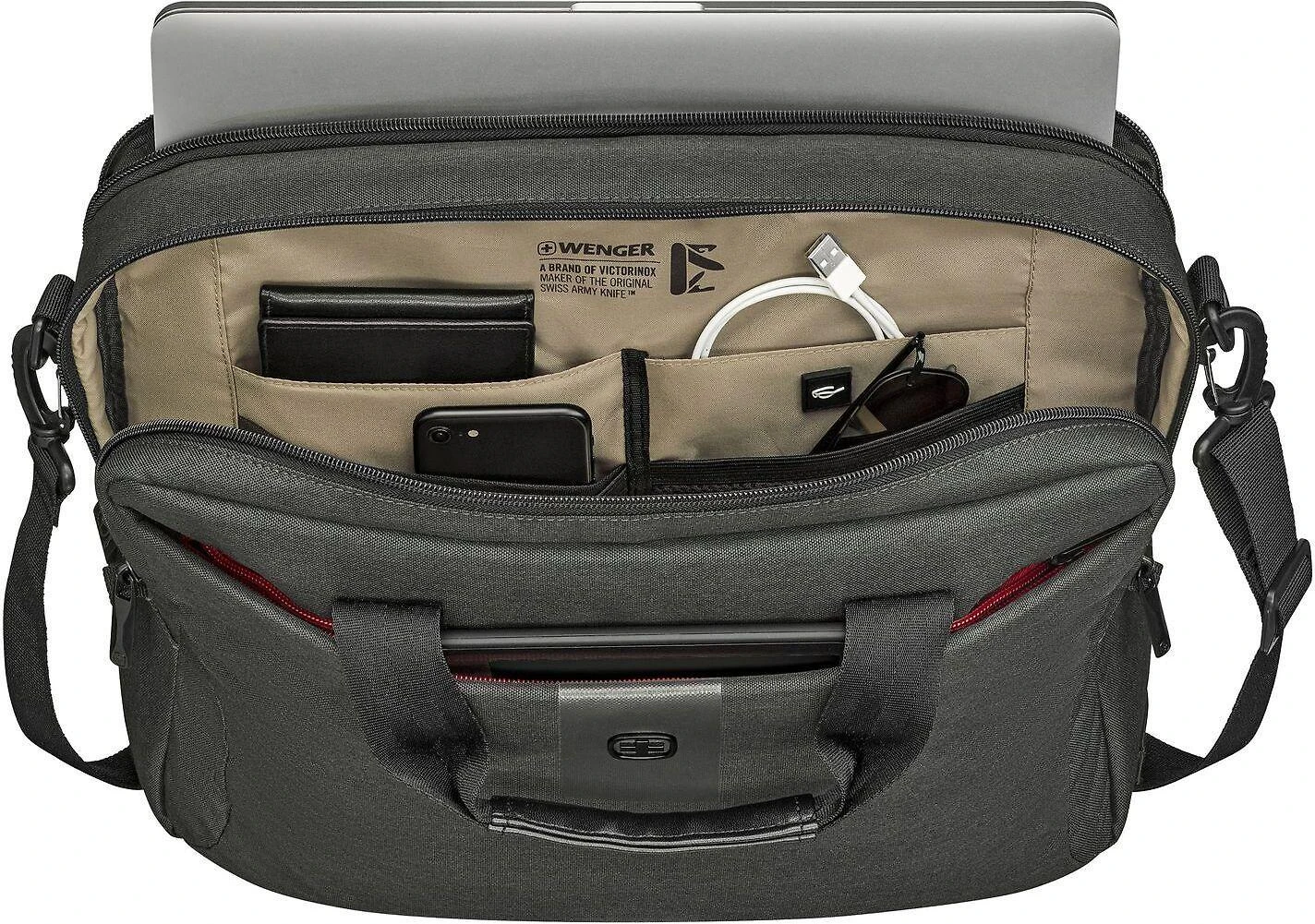 Wenger MX ECO Brief, 16" Nešiojamas kompiuteris Briefcase, Charcoal