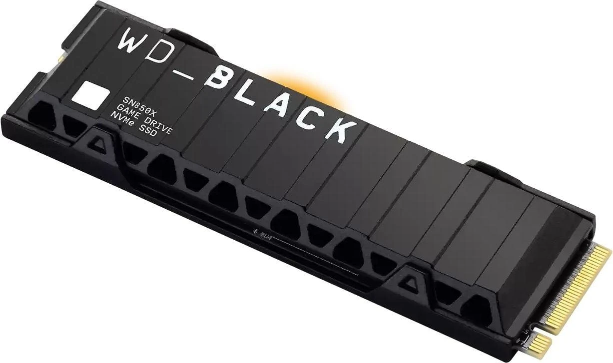 WD Juodas 2TB SN850X NVMe SSD itin greitas PCIe Gen4 x4 M.2 su vidiniu radiatoriumi, vienoje pakuotėje, maitinamas „SANDISK“