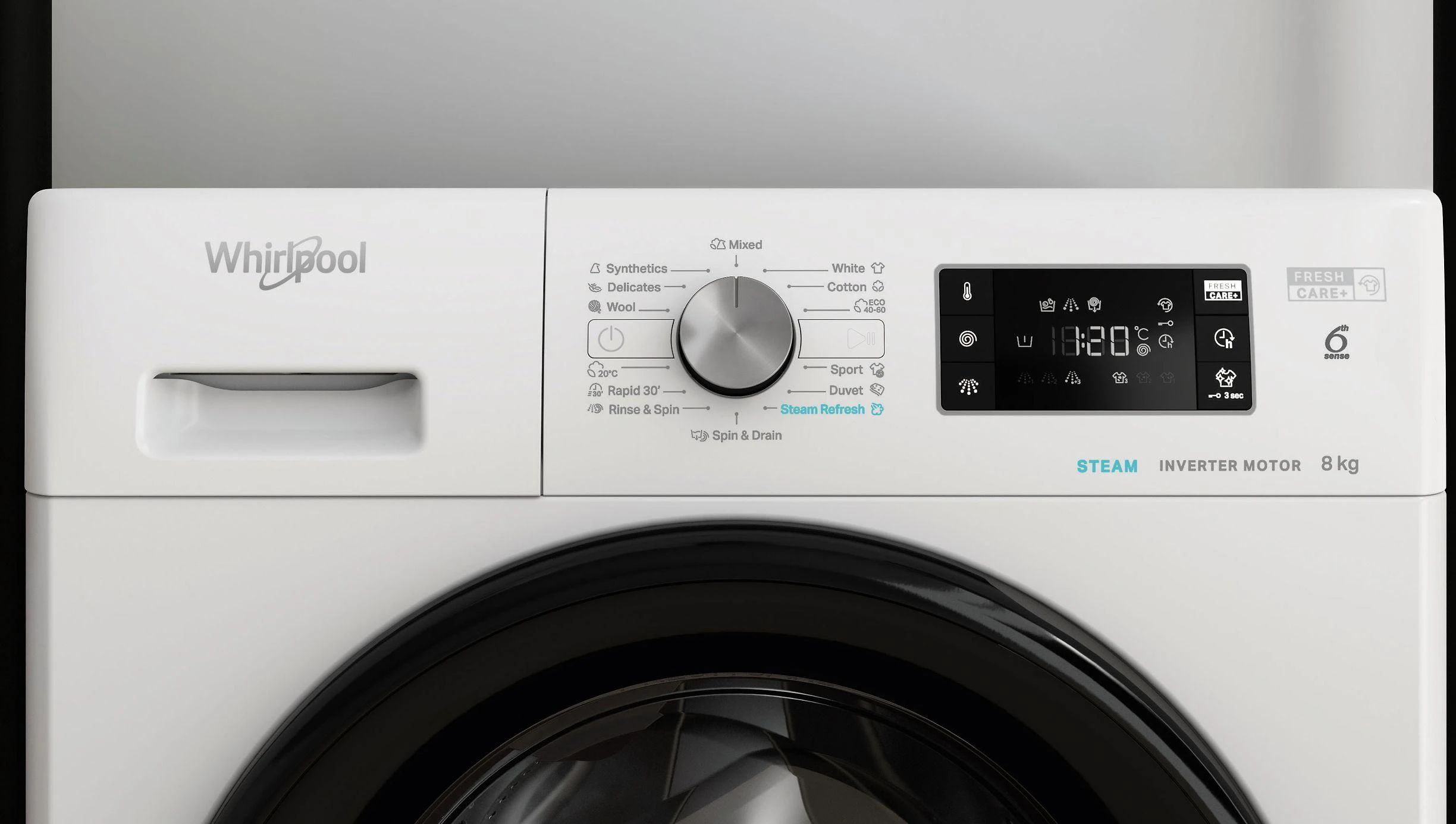 Skalbimo mašina Whirlpool FFB 8648 BV EU, Balta