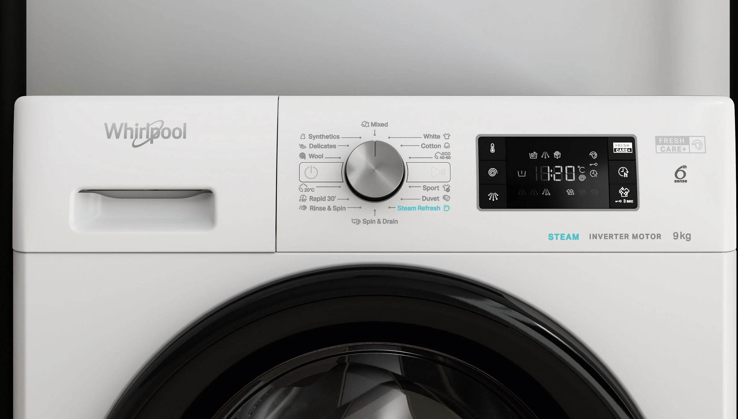 WHIRLPOOL Skalbimo mašina FFB 9469 BV EE, 9kg, 1400 rpm, Energy class A, Gylis 63 cm, Steam refresh