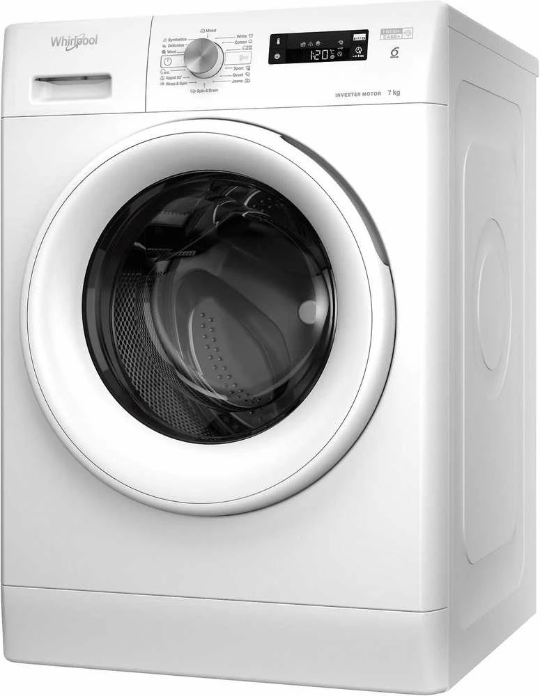 Whirlpool | Skalbimo mašina | FFS 7469 W EE | Energy efficiency class A | Front loading | Skalbimo talpa 7kg | 1400 RPM | Gylis 57.5 cm | Plotis 59.5 cm | Ekranas | LED | Baltas