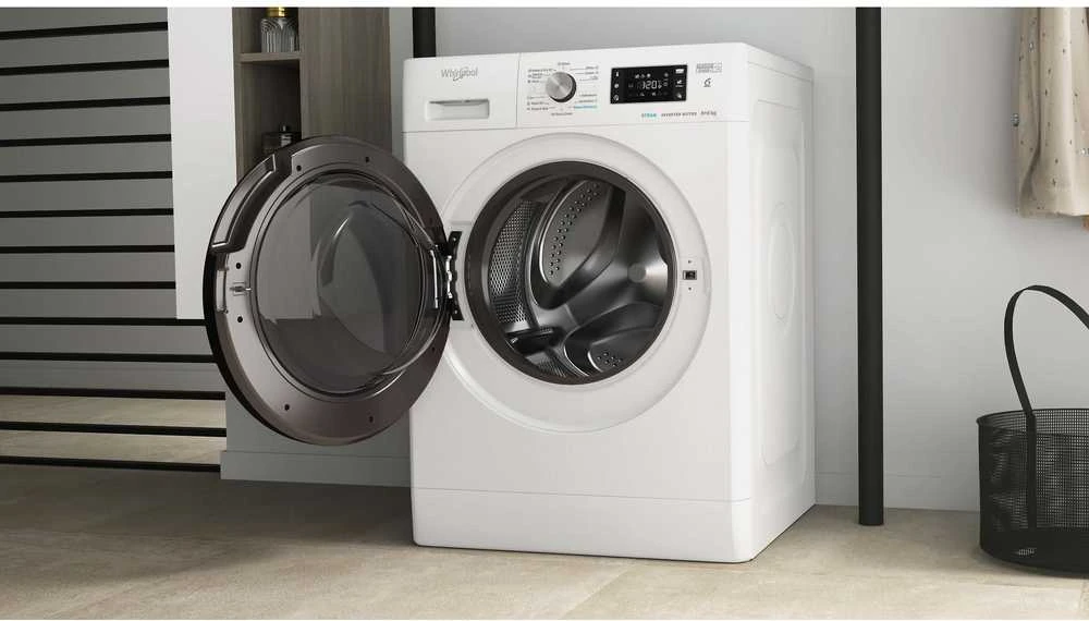 WHIRLPOOL Skalbimo mašina - Dryer FFWDB 864349 BV EE, 1400 rpm, Energy class D, 8kg - 6kg, Gylis 54 cm, Inverter motor, Steam Refresh