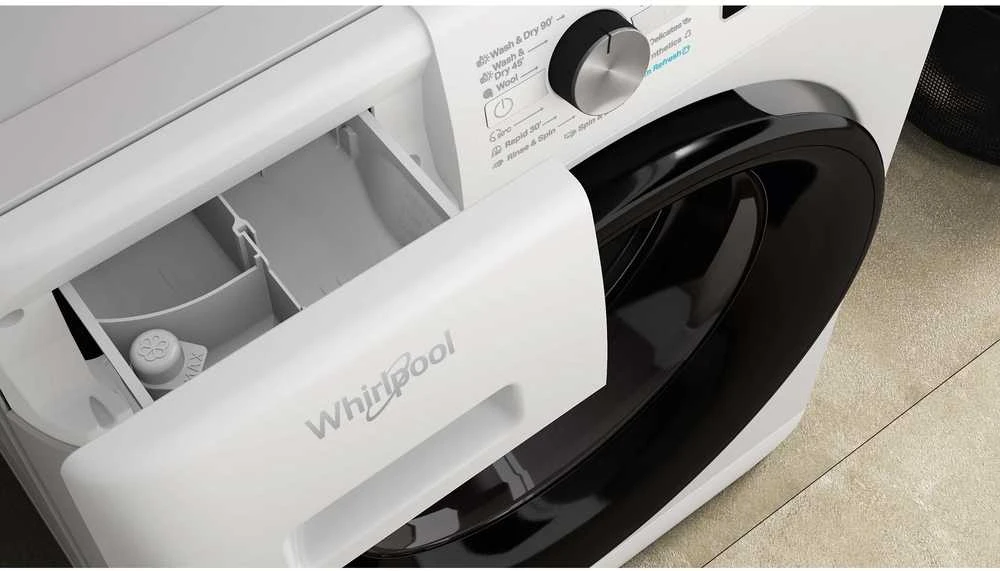 WHIRLPOOL Skalbimo mašina - Dryer FFWDB 864349 BV EE, 1400 rpm, Energy class D, 8kg - 6kg, Gylis 54 cm, Inverter motor, Steam Refresh