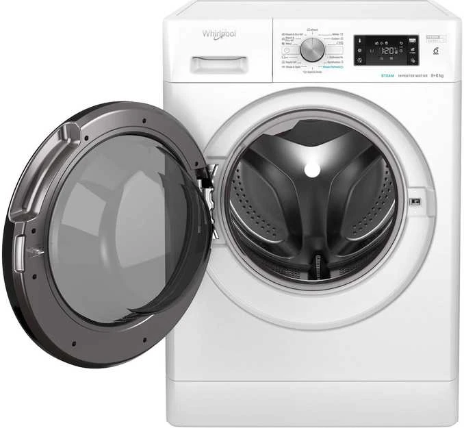 WHIRLPOOL Skalbimo mašina - Dryer FFWDB 864349 BV EE, 1400 rpm, Energy class D, 8kg - 6kg, Gylis 54 cm, Inverter motor, Steam Refresh