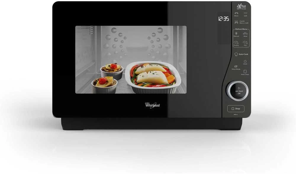 Mikrobangų krosnelė Whirlpool MWF 420 BL (1100W, 25l), Juodos spalvos