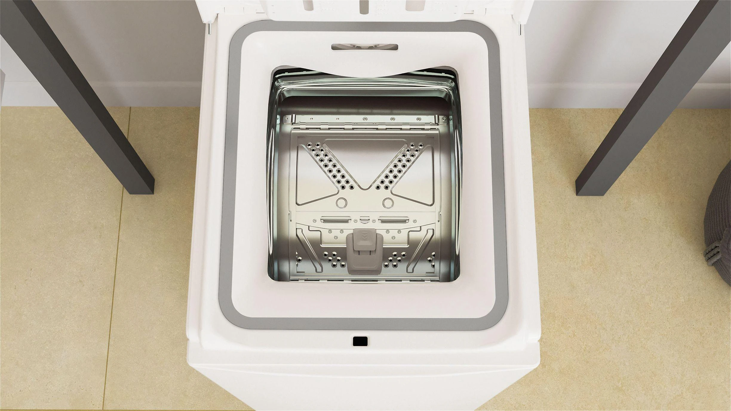 WHIRLPOOL Top load Skalbimo mašina TDLR 6040S EU/N, 6kg, 1000 rpm, Energy class C, Gylis 60 cm