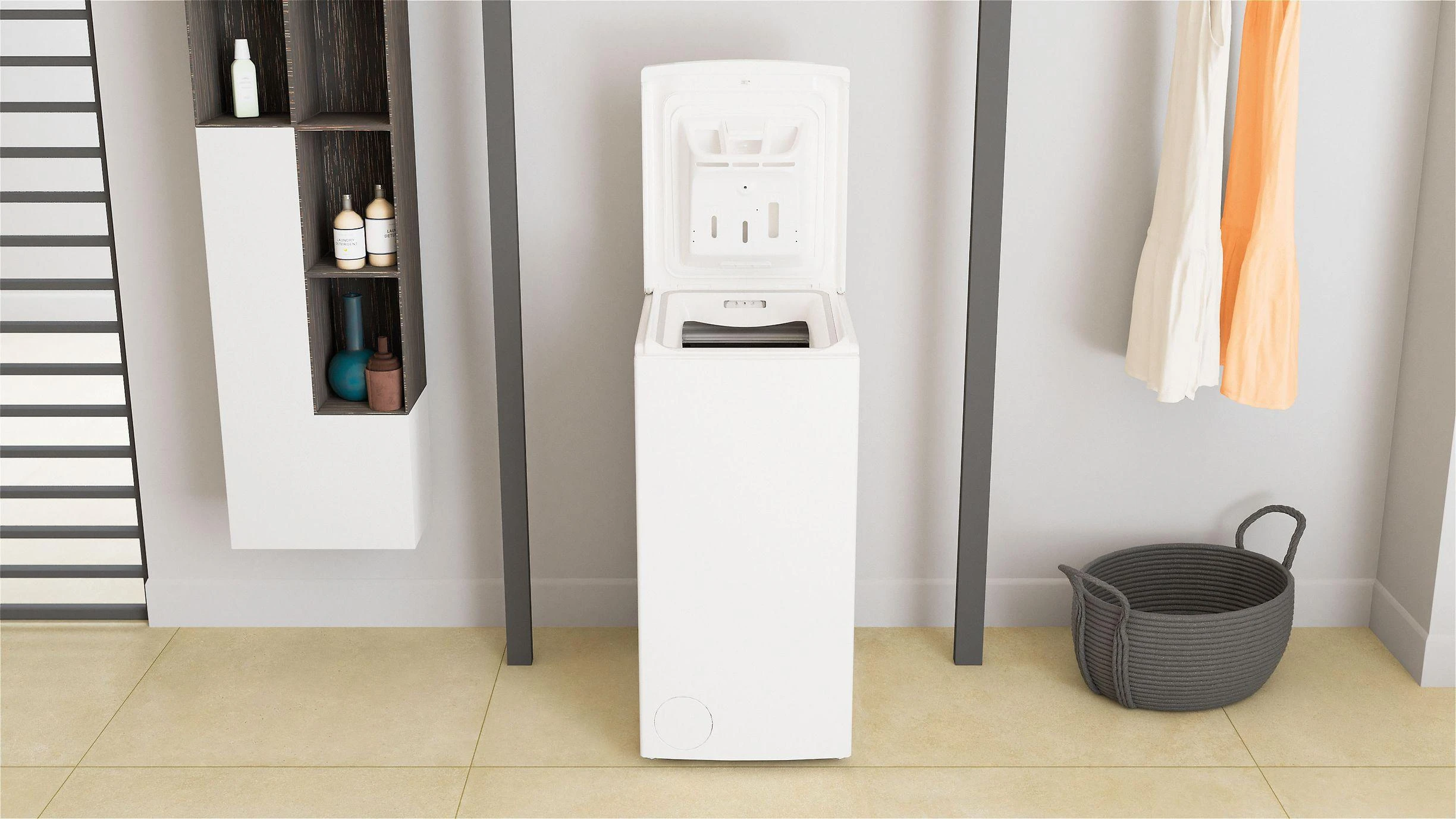 WHIRLPOOL Top load Skalbimo mašina TDLR 6040S EU/N, 6kg, 1000 rpm, Energy class C, Gylis 60 cm