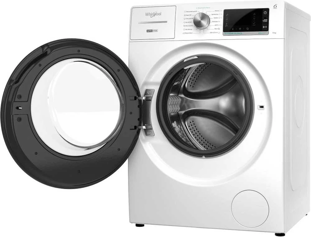 Whirlpool Skalbimo mašina | W8 99AD SILENCE EE | Energy efficiency class A | Front loading | Skalbimo talpa 9kg | 1400 RPM | Gylis 64.3 cm | Plotis 59.9 cm | LCD | Steam function | Direct drive | Baltas
