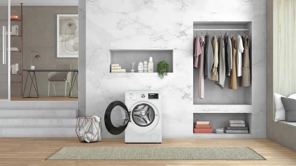 Whirlpool Skalbimo mašina | W8 99AD SILENCE EE | Energy efficiency class A | Front loading | Skalbimo talpa 9kg | 1400 RPM | Gylis 64.3 cm | Plotis 59.9 cm | LCD | Steam function | Direct drive | Baltas
