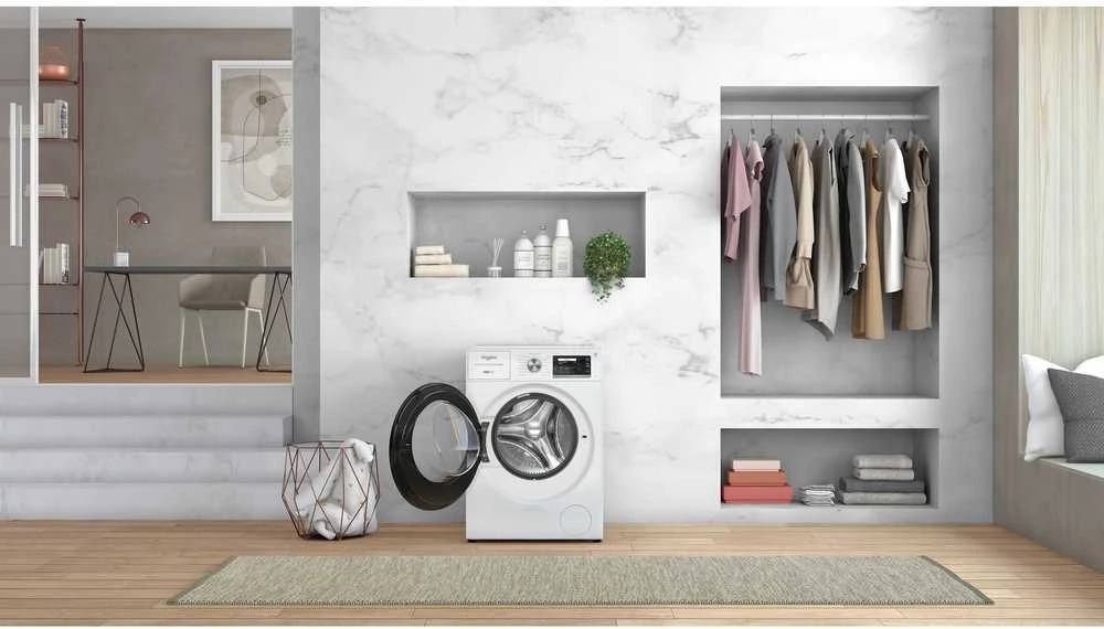 Whirlpool Skalbimo mašina | W8 99AD SILENCE EE | Energy efficiency class A | Front loading | Skalbimo talpa 9kg | 1400 RPM | Gylis 64.3 cm | Plotis 59.9 cm | LCD | Steam function | Direct drive | Baltas