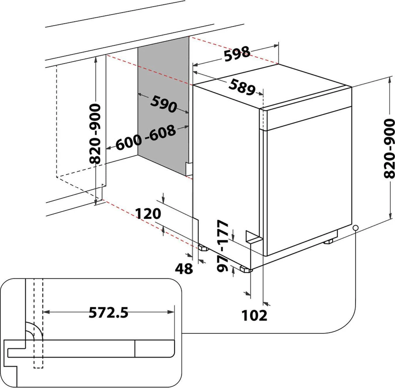 Indaplovė Whirlpool WUC 3C32 P -astianpesukone, valkoinen