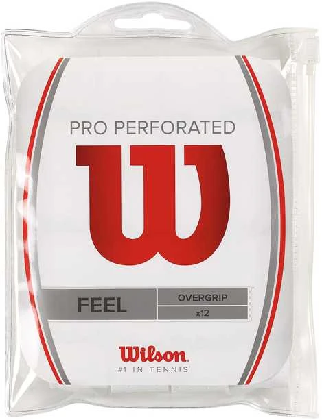 WILSON Pro Overgrip Perf. 12 Pack Whi teniso raketės apvija