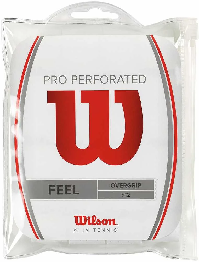 WILSON Pro Overgrip Perf. 12 Pack Whi teniso raketės apvija