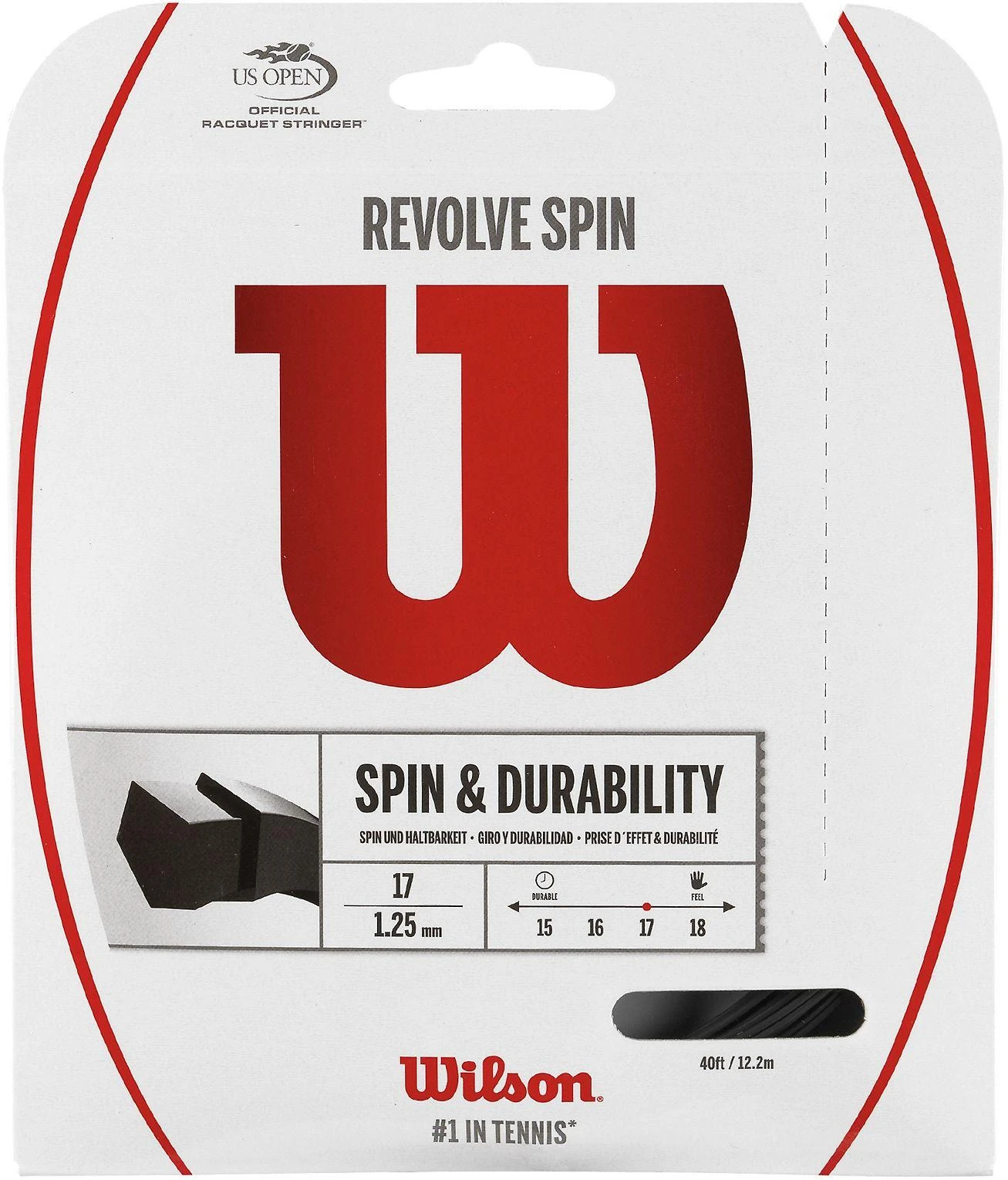 WILSON Revolve Spin 17 stygos teniso raketei
