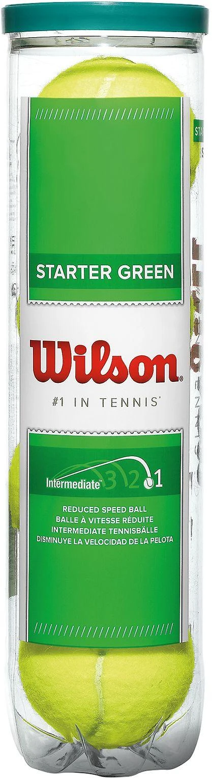 WILSON STARTER Žalias teniso kamuoliukai (4 kam.)