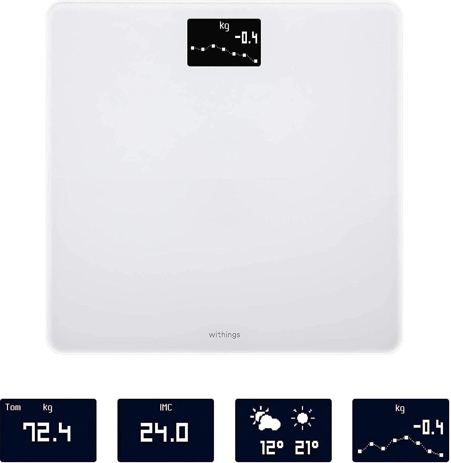 Withings Body išmaniosios svarstyklės, baltos spalvos (WBS06-White-All-Inter)