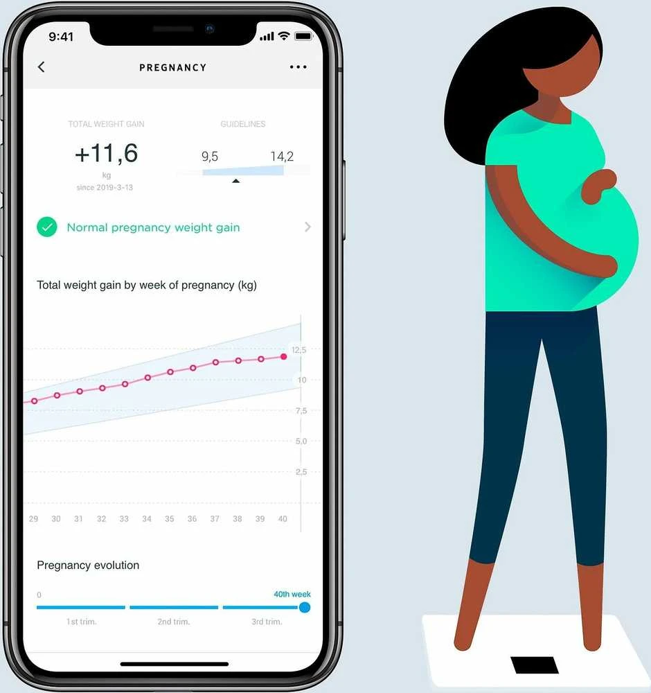 Withings Body išmaniosios svarstyklės, juodos spalvos (WBS06-Black-All-Inter)