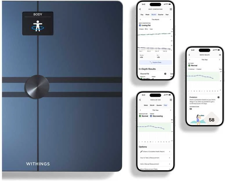 Withings Svarstyklės Body Comp - Juodos spalvos