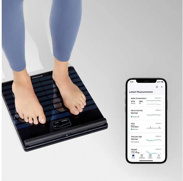 Išmaniosios vonios svarstyklės Withings Body Scan, Juodos