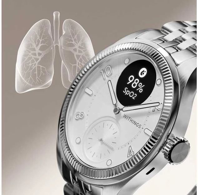 Išmanusis laikrodis Withings Scanwatch Nova Brilliant 39mm Titanium Sidabrinis