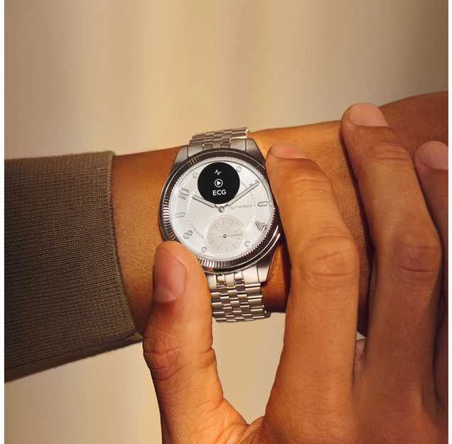 Išmanusis laikrodis Withings Scanwatch Nova Brilliant 39mm Titanium Sidabrinis