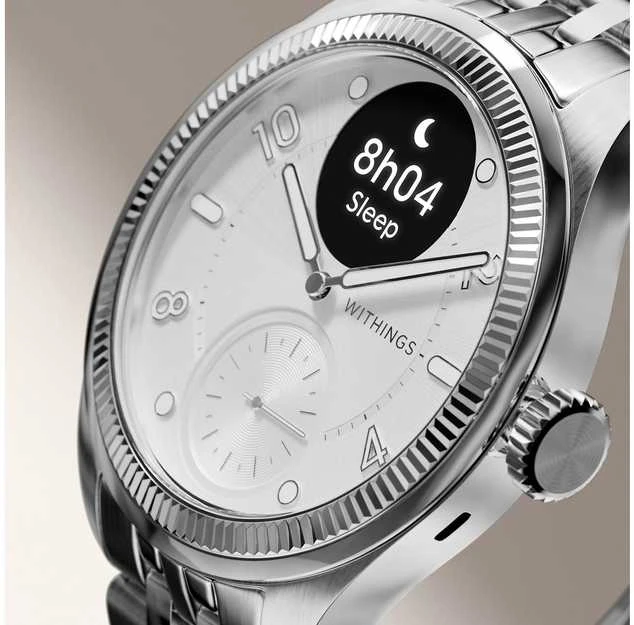 Išmanusis laikrodis Withings Scanwatch Nova Brilliant 39mm Titanium Sidabrinis