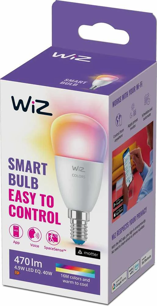WIZ WI-FI BLE 40W P45 E14 922-65 RGB 1PF/6