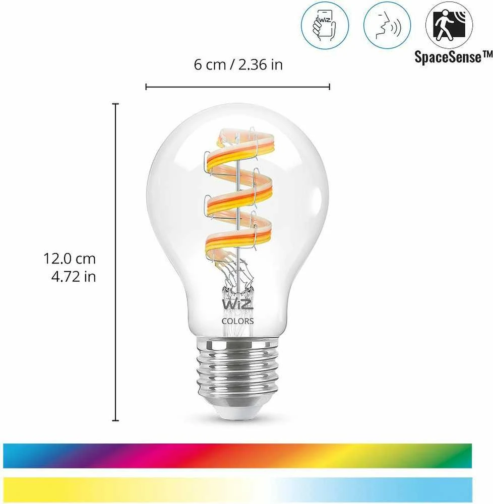 WiZ,Lemputė,6,3W,2200-6500 (RGB),A60,E27,1vnt šviesos šaltinis