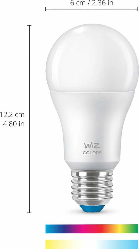 WiZ lempučių rinkinys - 8,8 W, 2200–6500 K (RGB), A60, E27, 3 vnt.