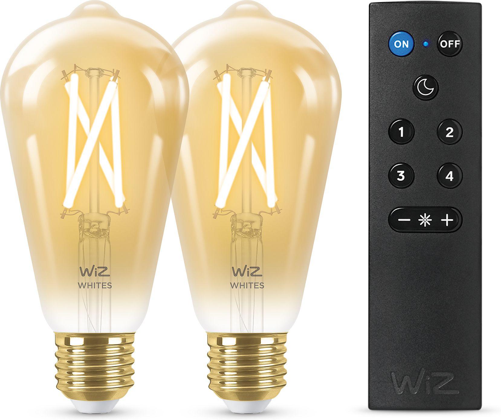 WIZ WI-FI BLE 50W ST64 AMB TW 2PK + REMOTE