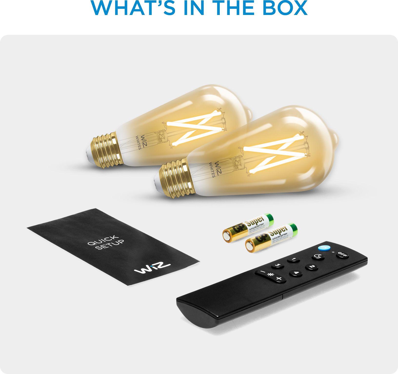 WIZ WI-FI BLE 50W ST64 AMB TW 2PK + REMOTE