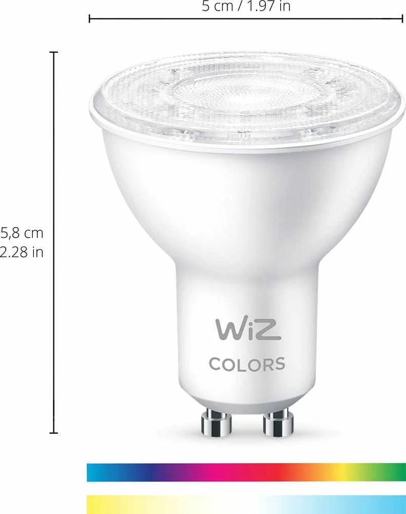 Signify WiZ Baltas & Color GU10 Tunable 60W Glass Two Pack