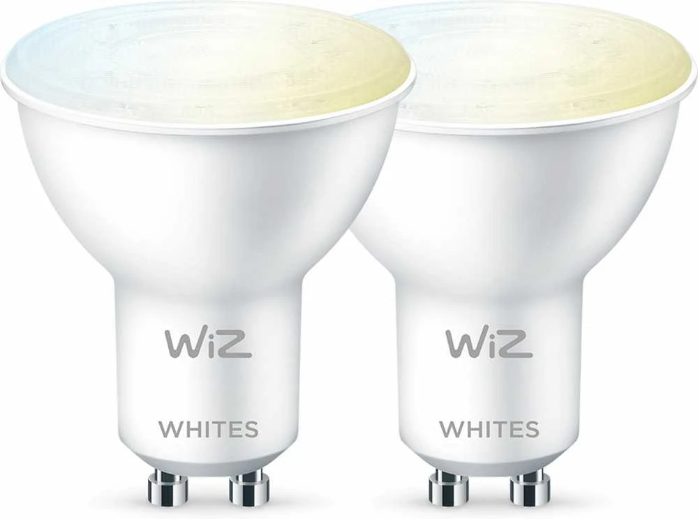 Signify WiZ Baltas GU10 Tunable 60W Glas Zweierpack