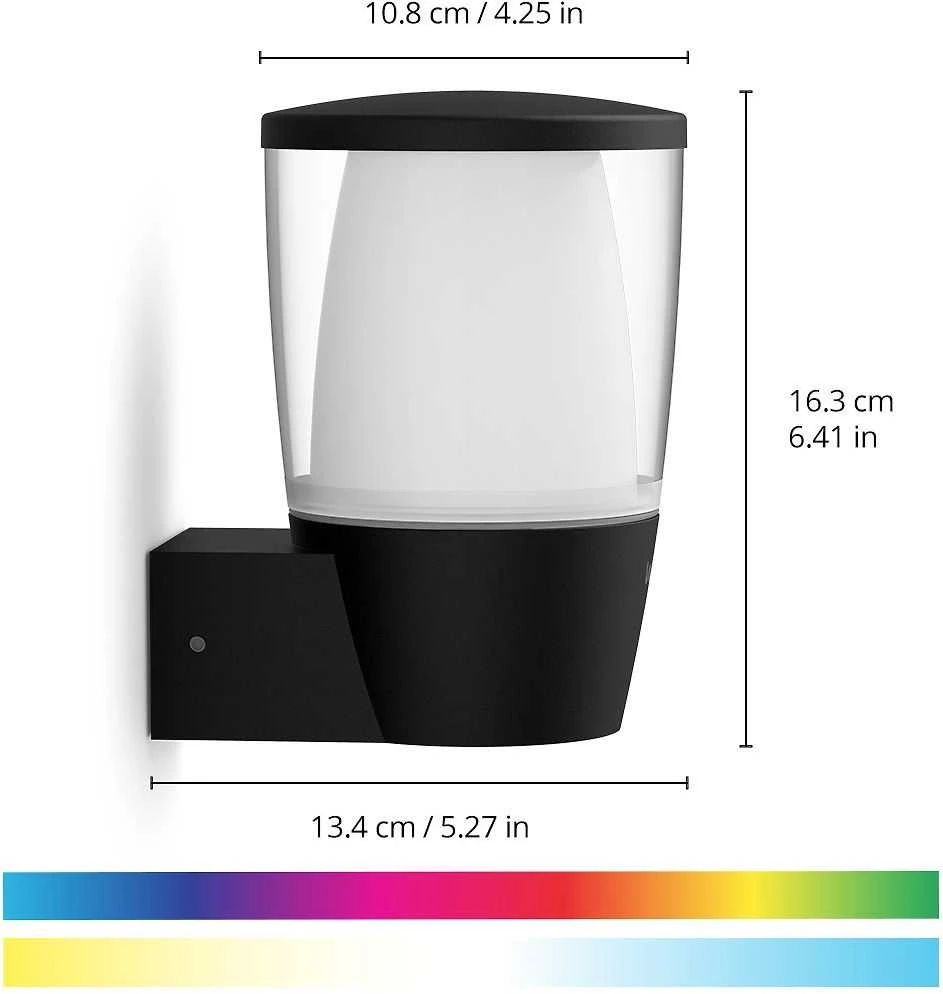 Sieninis lauko šviestuvas WiZ Smart WiFi 8,5 W | 2700–5000 K (RGB)