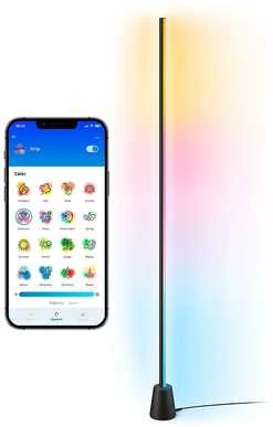 Wiz Gradientinis toršeras RGB „Bluetooth“ Matter juodas - Vieda lampa 929004732801 (8719514865273)