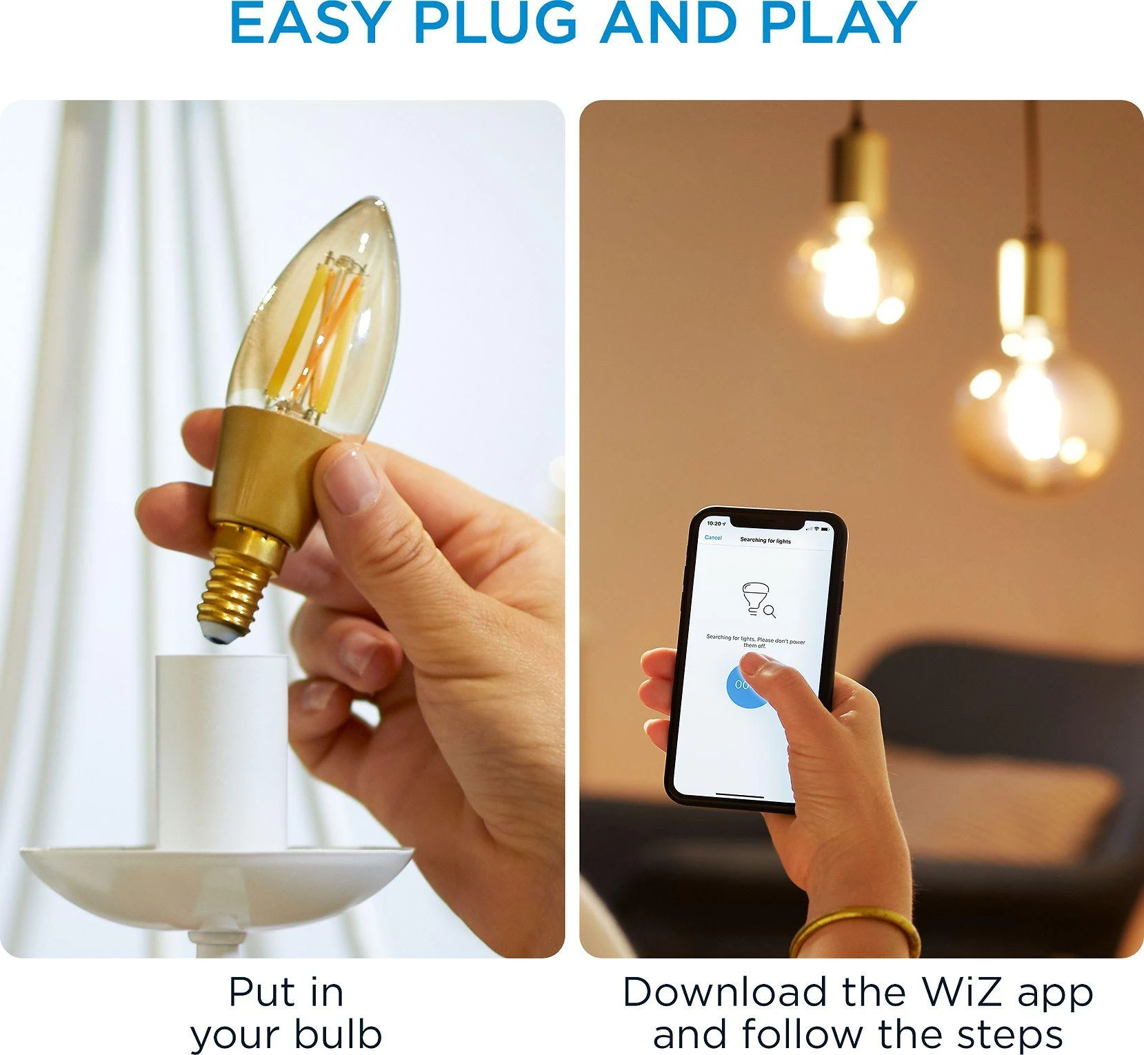 Signify WiZ - C35 Amber Candle E14 Tunable Filament - Smart Home