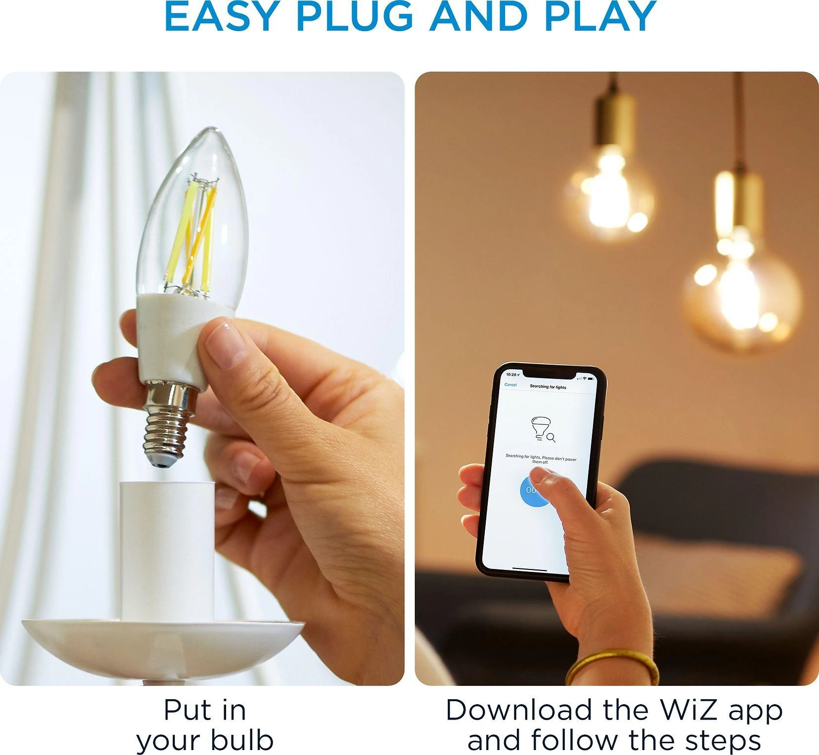 Philips WIZ WI-FI BLE 40W C35 E14 927-65 CL 1PF/6