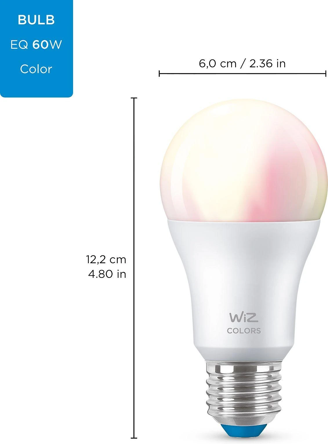 WiZ išmanioji lempa, E27, RGBW - visų spalvų ir atspalvių baltos šviesos, Wi-Fi, 806 lm