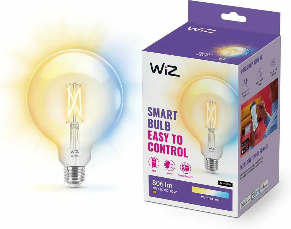 WIZ WI-FI BLE 60W G125 E27 927-65 CL 1PF/6