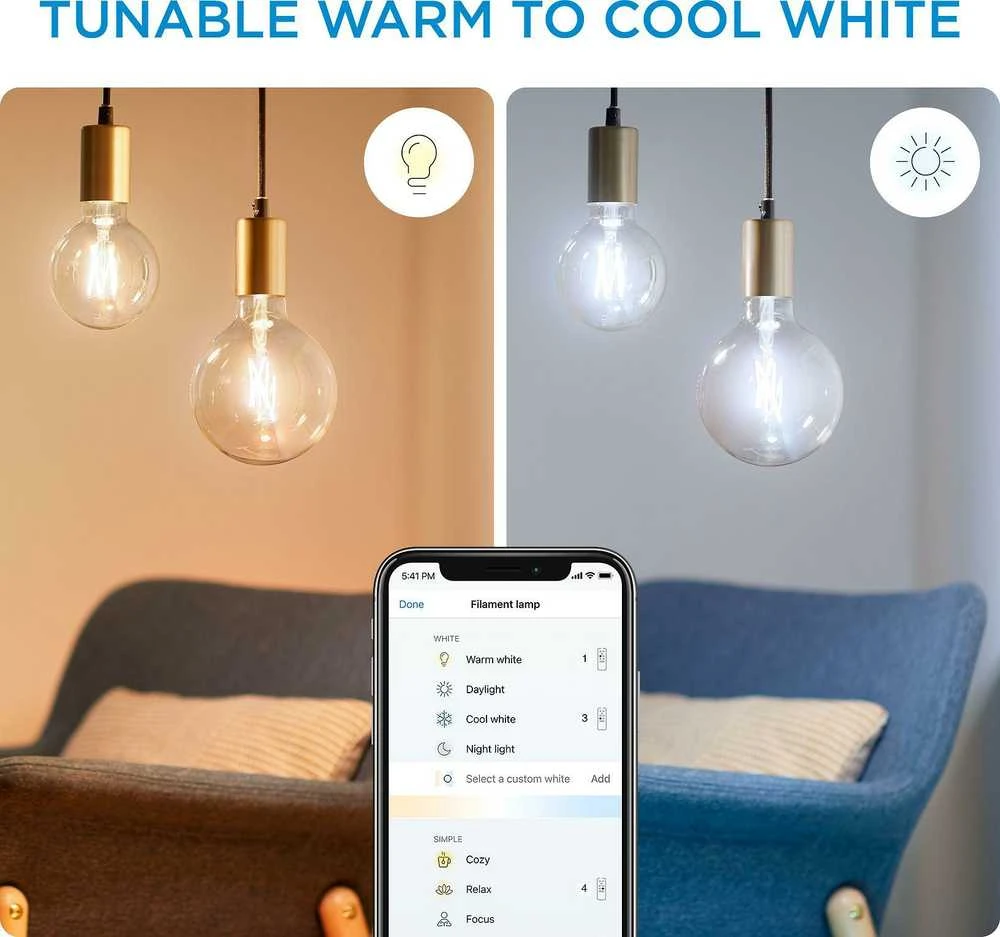 WIZ WI-FI BLE 60W G125 E27 927-65 CL 1PF/6