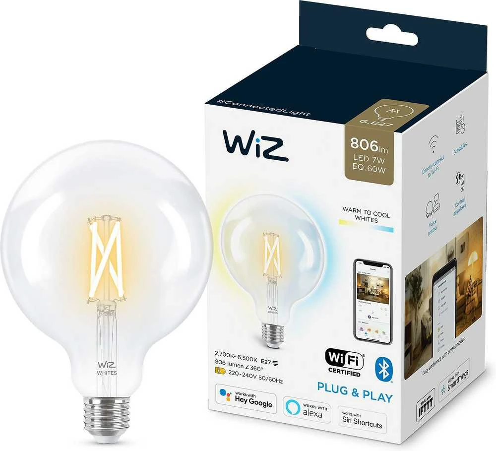 WIZ WI-FI BLE 60W G125 E27 927-65 CL 1PF/6
