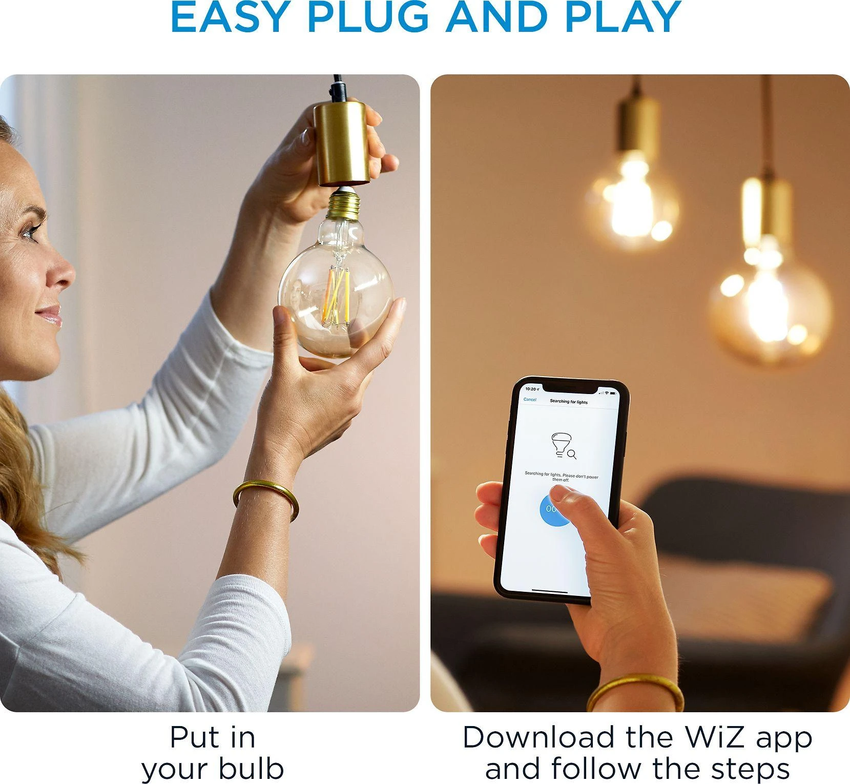 WiZ - G95 Clear Globe E27 Tunable Filament - Smart Home